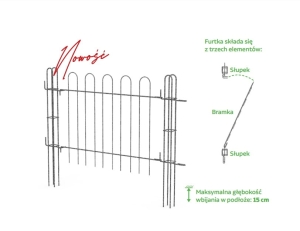 FURTKA, BRAMKA do Płotka ogrodowego "Klasyczny"[2290]