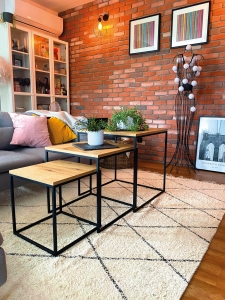 Zestaw 3 stolików DUNA - loft